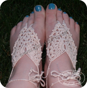 Kayla barefoot sandals by Divine Debris