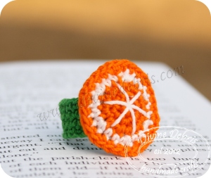 Free orange crochet ring pattern by Divine Debris