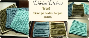 Diana hot pad/ pot holder pattern by Divine Debris