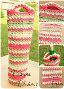 Willow Wine Bottle Cozy free crochet pattern by DivineDebris.com
