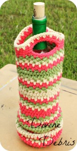 Willow Wine Bottle Cozy free crochet pattern by DivineDebris.com
